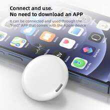 MFI Certified GPS Mini Tracker, Anti-Lost Reminder Device, Suitable For "Find My" (Compatible With Apple Mobile System Only) CR2032 Replaceable Battery, No Network Required, No App Installation Required, - Black - View 6