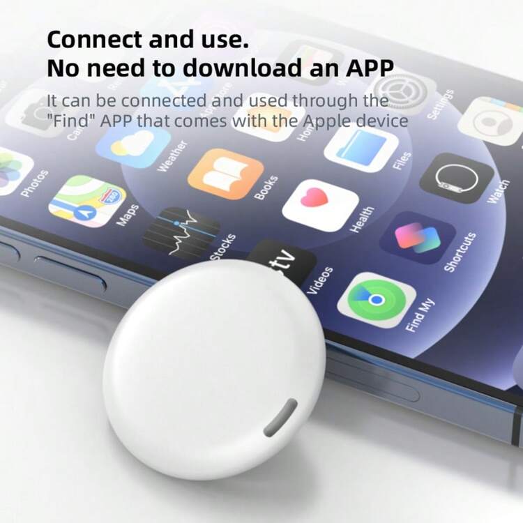 MFI Certified GPS Mini Tracker, Anti-Lost Reminder Device, Suitable For "Find My" (Compatible With Apple Mobile System Only) CR2032 Replaceable Battery, No Network Required, No App Installation Required, - Black - View 5