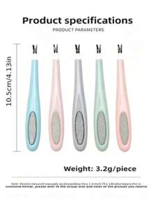 2pcs Professional Nail Cuticle Forks, Dual-Direction Deep V-Shaped Nail File For Repairing Nails, Unscented Comfortable Gourd Handle Design, Random Colors, Suitable For Home Spa, Nail Art, Removing Old Skin, Nail Companion Tool Share - Multicolor - View 5