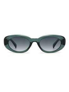 1 Pair Men's Transparent Green Oval Frame Minimalist Versatile Fashion Glasses - Translucent Green - View 3