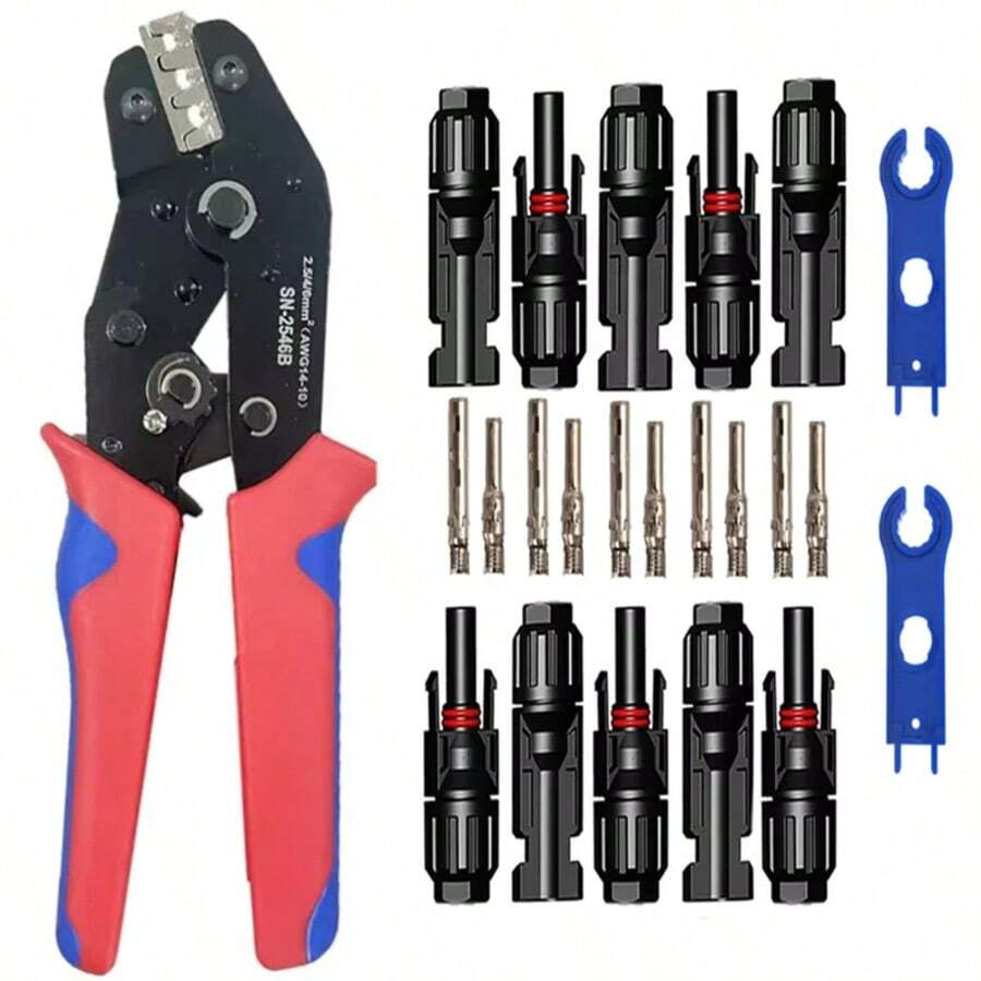 SN 2546B Wire Crimping Plier For Solar Plug Connectors Solar PV Cable Crimping Tool For Solar Connectors AWG14-10 2.5/4/6mm² - Black - View 1
