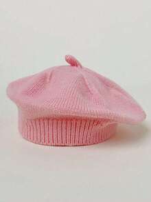 1PC Small British Retro Street Style Beret For Girls Knit-Art Painter Hats For Fall And Winter Are Versatile Warm Hats For Casual Wear - Multicolor - View 4
