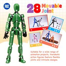 [DUMMY 13 Printable Connectable Figure 2023 Licensed Under CC By 4.0]Titan 13 3D Printed Action Figure Toy Set, Multiple Colors, With Various Accessories, Multi-Joint Movable, Adjustable Poses, Collector Desktop Decor Action Figure, Gift For Boys And Girls (Assembly Required) - Multicolor - View 4