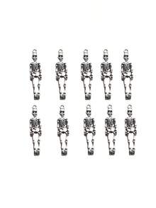 5/10 Random Acrylic Colored Eyeball Alloy Skull Set, Suitable For Home Decor Making, Necklace Bracelet Earring DIY Accessories, Bag Pendant, Micro Landscape Creative Decoration, Party Small Gift Handmade - Multicolor - View 12