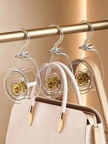 1pc Space Saving Bag Storage Hook, Anti-Deformation Heavy Duty Bag Hanger, Closet Hanging Bag Rack With Built-In Fragrance Deodorizing, Random Scent, Multipurpose Organizer For Home Closet Wardrobe Entryway, Perfect Holiday Gift For Women - Clear - View 10