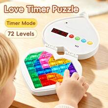Đồ chơi giải đố Love Timer, trò chơi logic trí não 72 cấp độ, hình trái tim cầm tay giáo dục, board game tương tác gia đình du lịch cho trẻ 3+ làm quà tặng - Nhiều màu - Xem 2