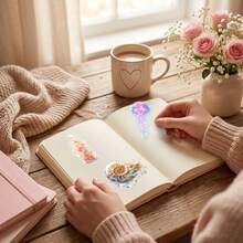 50pcs Fantasy Deep Sea Marine Creature Doodle PET Stickers, Suitable For Laptop, Water Bottle, Luggage, Helmet, Notebook And Other DIY Creative Toys - Multicolor - View 5