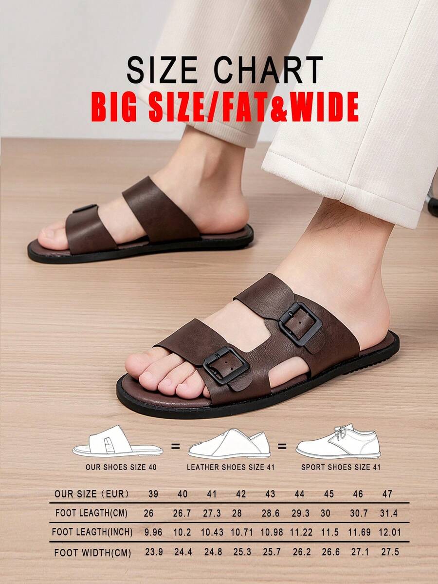 2026 New Adjustable Strap Men's Sandals, Soft Sole Casual Beach Slippers