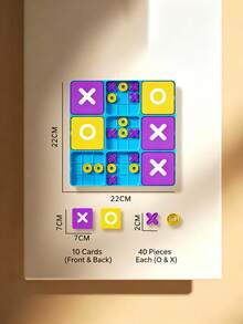 Upgraded Tic Tac Toe Game Set, Children Interactive XO Strategy Educational Toy, Parent-Child Interaction Educational Toy, Perfect For Family Night, Party, Indoor Games, Ideal Birthday Christmas Holiday Gift For Boys And Girls, Portable Competitive Tabletop Toy Set, Board Game, For Holiday Entertainment And Gifting - Multicolor - View 10