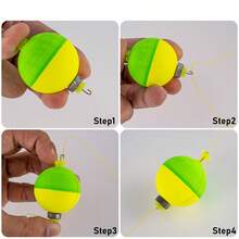 XHOUT 32Pcs Ball Fishing Float Kit, Fishing Gear, Fishing Equipment, With Rubber Stoppers And Swivel Snap Connectors, Sensitive Bite Signal, Easy Installation, For Shore Lake Reservoir Fishing, Freshwater Angling Tackle For Various Fishing Rigs - Multicolor - View 7
