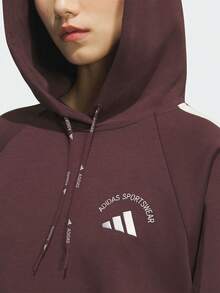 Adidas Women's MS HOODY Knit Sweatshirt Sweatshirt KC0033 - Red - View 5