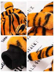 1pc Tiger Transformation Pattern Sweatshirt, Cute Tiger Design Spring/Autumn Warm Sweatshirt, Rabbit Pet Accessories, Rabbit Pet Supplies, Rabbit, Rabbit Pet Accessories, Rabbit Pet Supplies, Valentine's Day - Multicolor - View 10