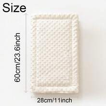 1pc Bear Infant One-Piece Bed Guardrail And Bumper Fabric Cover, Embroidered Fleece Bed Rail Bumper, Soft Anti-Collision Bed Guard For Children - Pure White Without Embroidery - View 12