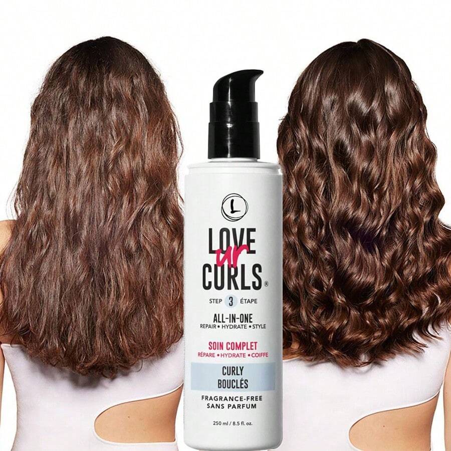 Love Ur Curls LUS Multi-Function Styling Cream 250ml, Suitable For Natural Curly Hair Texture, One-Step Repair, Moisturize And Style, No Frizz, No Tangles, Contains Shea Butter And Moringa Seed Hair Care Ingredients - Full Size - View 1