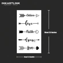 INKARTLINK 1PC Arrow Tail Feather Tattoo Sticker, Temporary Waterproof Body Art Tattoo Sticker, Lasts 2-5 Days, Water Transfer Colorful Tattoo Sticker, Suitable For Men And Women, Essential For People, Party Essential Decoration, Festival Celebration Body Decoration - Black - View 5