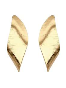 Ashenrae Gold Twisted Geometric Earrings, Suitable For Women - Gold - View 3