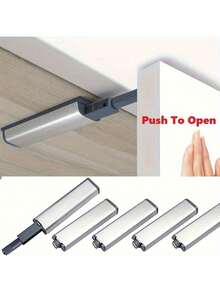 2/4/6pcs Magnetic Touch Latch Lock, Cabinet Hardware Push-To-Open Lock, Kitchen Door Push Release Lock, Drawer Closing Push Buckle - Multicolor - View 2