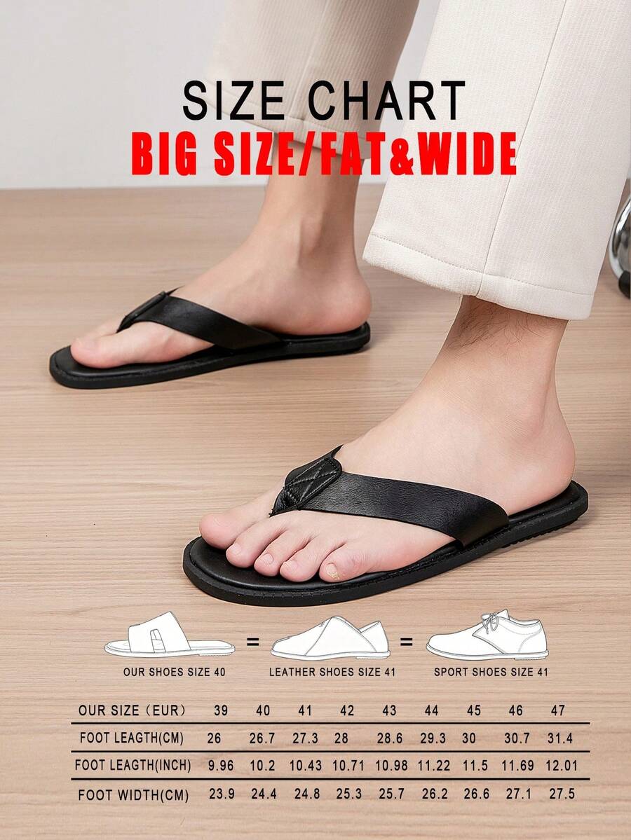 Men's Casual Slippers, Beach Thong Sandals, Summer