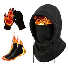 Winter Essential Set: Touchscreen Gloves, Thick Fleece Socks And Windproof Earflap Hat - 100% Polyester, Warm And Cold-Resistant, Suitable For Outdoor Activities And Winter Wear - A - View 8