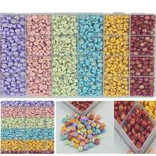 Set Aksesori Manik Huruf Warna Campuran 26/24/15 Sekat untuk Membuat Gelang, Kalung, dan Anting DIY, Produksi Desain Kreatif Buatan Tangan - MultiWarna - View 7