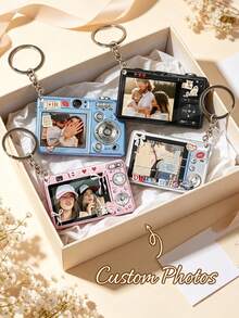 Custom Picture Keychain,Personalized Digital Camera Keychain,Customized Couples Keychain, Birthday Gift, Anniversary Gift, Couples Gift, Holiday Gift - Multicolor - View 5