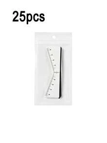 50/25pcs/Bag Disposable Eyebrow Ruler Self-Adhesive Sticker Brow Mapping Guide Microblading Eyebrow Auxiliary Stencil Sticker - Multicolor - View 7