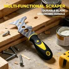 15-In-1 Multi-Functional Paint Scraper, With Serrated Edge, Ergonomic Handle And Metal Blade - Sturdy Construction, Efficiently Removes Paint, Suitable For DIY Projects And Professional Use, Paint Scraping Tool - Multi-functional Spatula - View 2