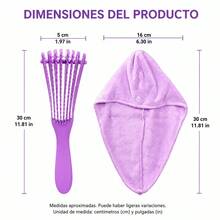 Touca de secagem de cabelo - Roxa - Ver 7