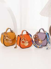 1pc Mini Bag Saddle Small Bag Storage Bag Pendant Decoration Headphone Multi-Functional Bag Hanging Change Purse Keychain Red Envelope Bag - Multicolor - View 2