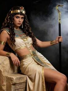 1 Spooktacular Creations Pharaoh Wand, Wizard Wand, Cobra Eye Wand, Costume Accessories, Egyptian Style, Halloween, Role Playing, Stage Performance - Multicolor - View 2