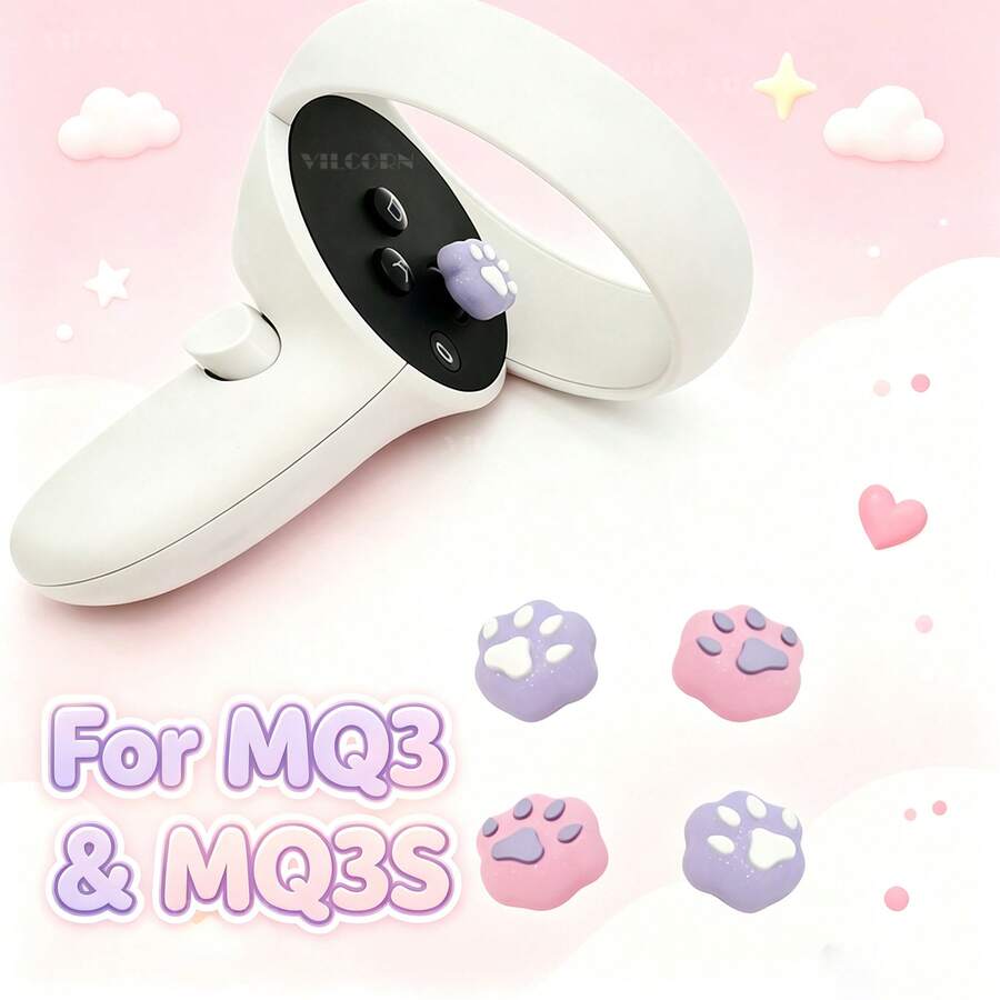 Paw Shape Controller Caps For Me Ta Quest 3 3S, Thumb Stick Grip Cover, Cute Joystick Protector For VR Controller - View 1
