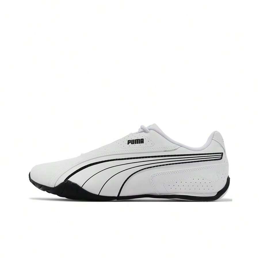 PUMA Redon Bungee Synthetic Leather Comfortable Versatile Breathable Low-Top Riding Shoes Unisex White - White - View 1