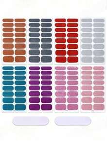4PCS Nail Stickers, Pink Glitter Self-Adhesive Gel Nail Wraps, Suitable For Women Home DIY Nail Art Supplies - Multicolor - View 3