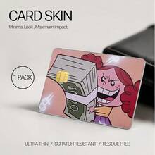 Funny Personalized Cartoon Money-Loving Girl Bank Card Sticker, Single Piece, Premium Ultra-Thin PVC Vinyl Material, Scratch-Resistant Waterproof, Removable Without Residue, Suitable For Credit Cards, Debit Cards, Bank Card Decorative Film - View 10