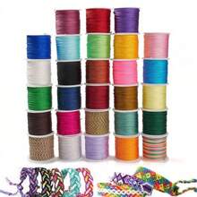 1 Set 20 Rolls Chinese Rope 0.8mm, Random Mixed Color Nylon Thread, Suitable For DIY Bracelets, Necklaces, Beaded Jewelry, Accessories, Material Total Length 7874.02 Inches - 20 Rolls Of Random Mixed Colors - 7200 Inches Total - View 6