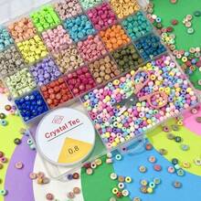 Set Aksesori Manik Huruf Warna Campuran 26/24/15 Sekat untuk Membuat Gelang, Kalung, dan Anting DIY, Produksi Desain Kreatif Buatan Tangan - MultiWarna - View 4