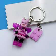 DOBBLE 1 Set 2pcs Exquisite Handmade 3D Fairy Star Pink Black Bat Magnetic Keychain, Y2K Bow Key Ring, Backpack Pendant Couple Keychain Gift - Multicolor - View 7