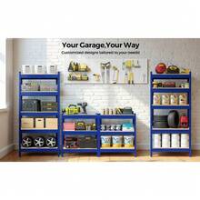 Warehouse 5 Tier Racking Shelf Heavy Duty Steel Garage Shelving Unit 150x70x30cm - DTGS12BU01157001 - View 9