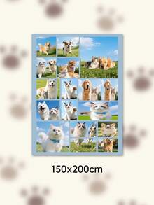 Custom Photo Text Throw Blanket, Personalized Picture Collage Fleece Blanket, Customized Pet Memory Photo Blanket For Sofa Bed Home Decor Gift - Multicolor - View 50