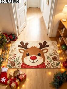 1pc Beige Deer Doormat, Doormat, Small Rug, Welcome Mat, Carpet, Floor Mat, Outdoor Doormat, Kitchen Rug, Home Decor, Front Door Mat, Area Rug, Outdoor Mat, Home Decor, Area Carpet, Garden Rug, Washable Carpet - Multicolor - View 5