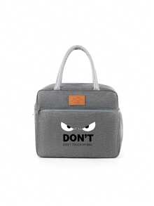 1 Pc, Don't Touch My Bag Pattern Printed Handbag, Large Capacity Handheld Bag, Suitable For Office Workers And Travel - one-size - View 14