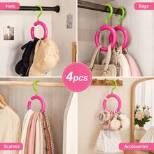 Handbag Hook And Wallet Storage Rack, 6-Prong Vertical Space-Saving Multi-Function Hanging Storage Rack, Suitable For Bags, Accessories And Hats, Durable Closet Rod Hook, Suitable For Wardrobe Use - Multicolor - View 9