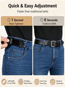 2pcs Loose Jeans Waist Tightening Buckle, Seamless Tool-Free Adjustable Fastener, Comfortable & Fashionable, Unisex, Suitable For Daily Wear - Multicolor - View 4