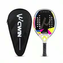 3K Carbon Fiber Padel Tennis Racket Lightweight Paddle Racquet With Carry Bag For Beginner & Intermediate Players - Multicolor - View 1