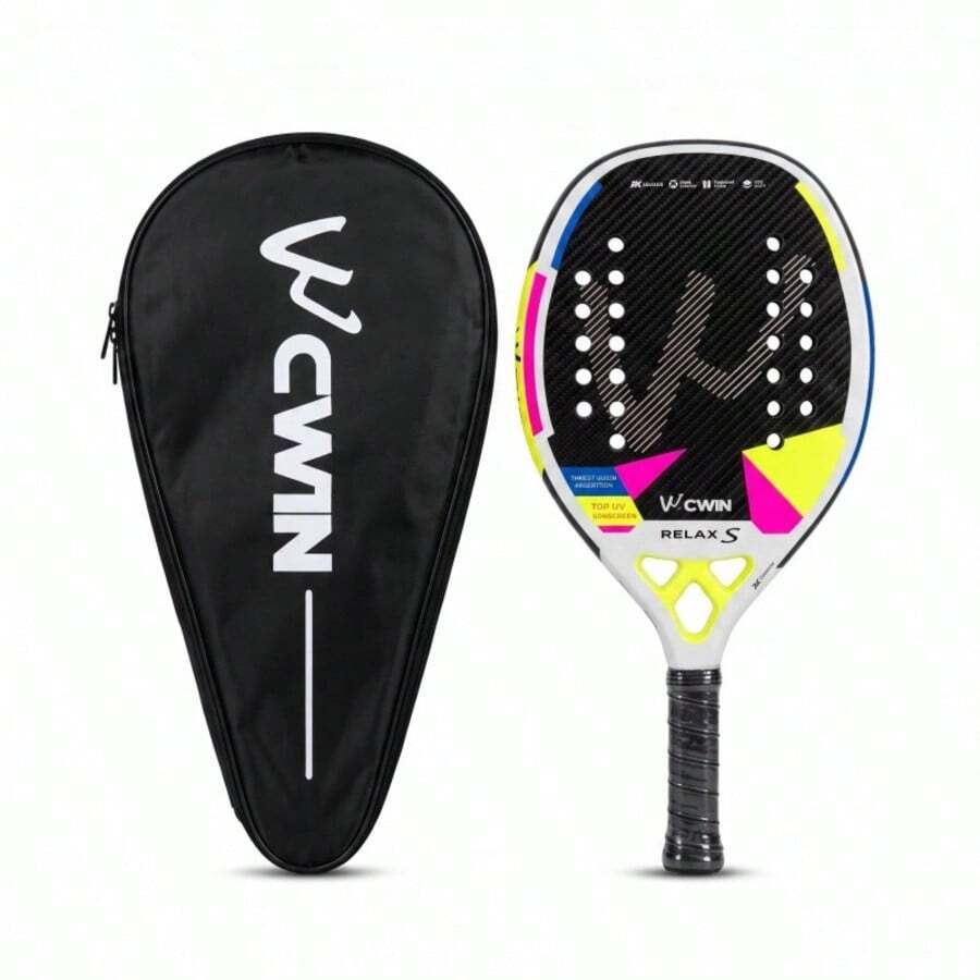 3K Carbon Fiber Padel Tennis Racket Lightweight Paddle Racquet With Carry Bag For Beginner & Intermediate Players - Multicolor - View 1