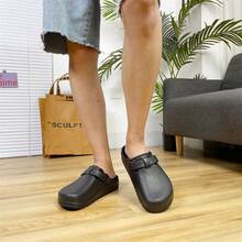 Men's Winter Thick Sole New Style Indoor Home Slippers, Closed Toe Slip-On Convenient Warm Slippers For Men, Suitable For Outdoor Wear - Black - View 8