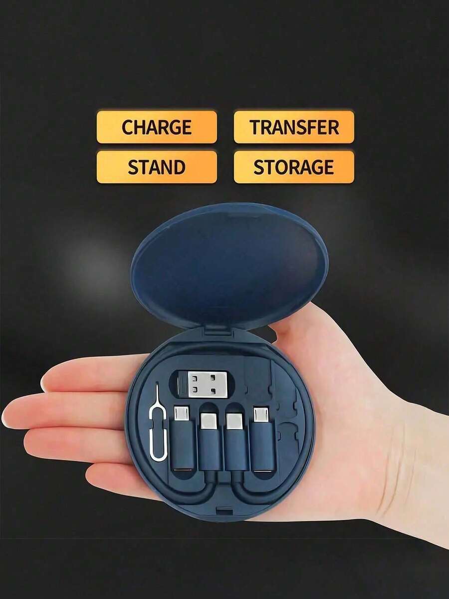 1 Buah Kit Hub Pengisian Daya & Data Universal - Pengisian Cepat, Kompatibilitas Semua Perangkat, Penyimpanan Kartu Memori, Pin Eject Tray, Dudukan Ponsel - Set Konversi USB C dengan Adaptor USB A & Tipe C