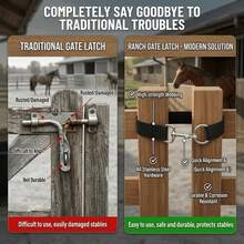 1pc Easy To Install Horse Gate Latch, Easy To Install Ranch Gate Hook, Single Ring Swivel Gate Hook, For Fixing Horse Fence, Fixing Cattle And Sheep Fence - 19.69 Inch Long, Thickened Horse Ranch Gate Latch, Horse Stable Sheep Stable Door Lock, Single Loop Rope Hook, Gate Hook, Horse Fence, Suitable For Most Gates - Multi-color - View 7
