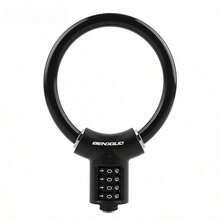 1pc Portable Bicycle Cable Lock, PVC Coated Anti-Scratch Frame, Mountain Bike Electric Bicycle Combination Lock - Multicolor - View 7