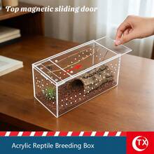 Acrylic Reptile Enclosure, Transparent Spider Breeding Box, Gothic-Style Tarantula Enclosure, Ventilated Reptile Tank, Suitable For Jumping Spiders, Lizards, And Insects. - Multicolor - View 7
